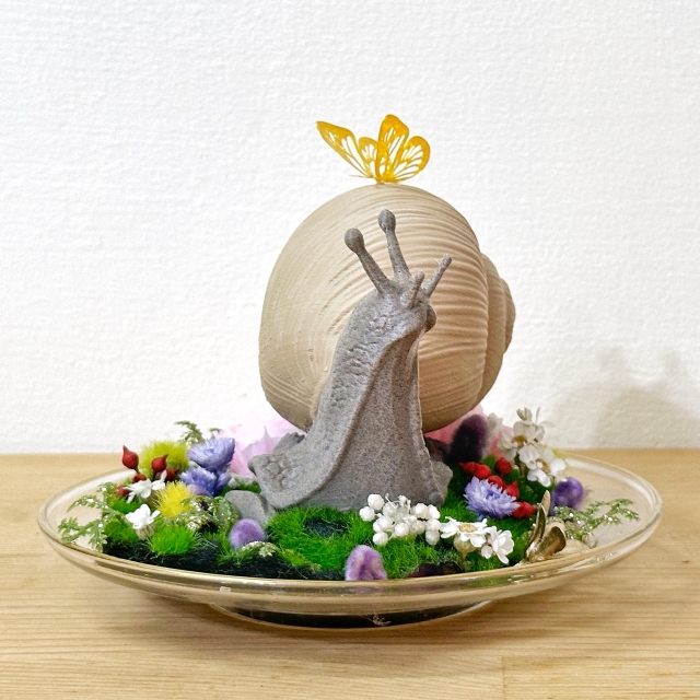 茶園小蝸牛，漫遊花草世界-pancolour 3D列印植纖線材作品人氣票選
