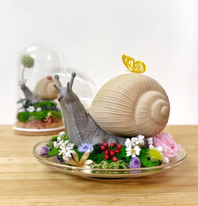 茶園小蝸牛，漫遊花草世界-pancolour 3D列印植纖線材作品人氣票選