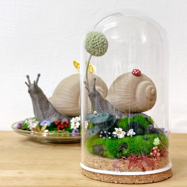 茶園小蝸牛，漫遊花草世界-pancolour 3D列印植纖線材作品人氣票選