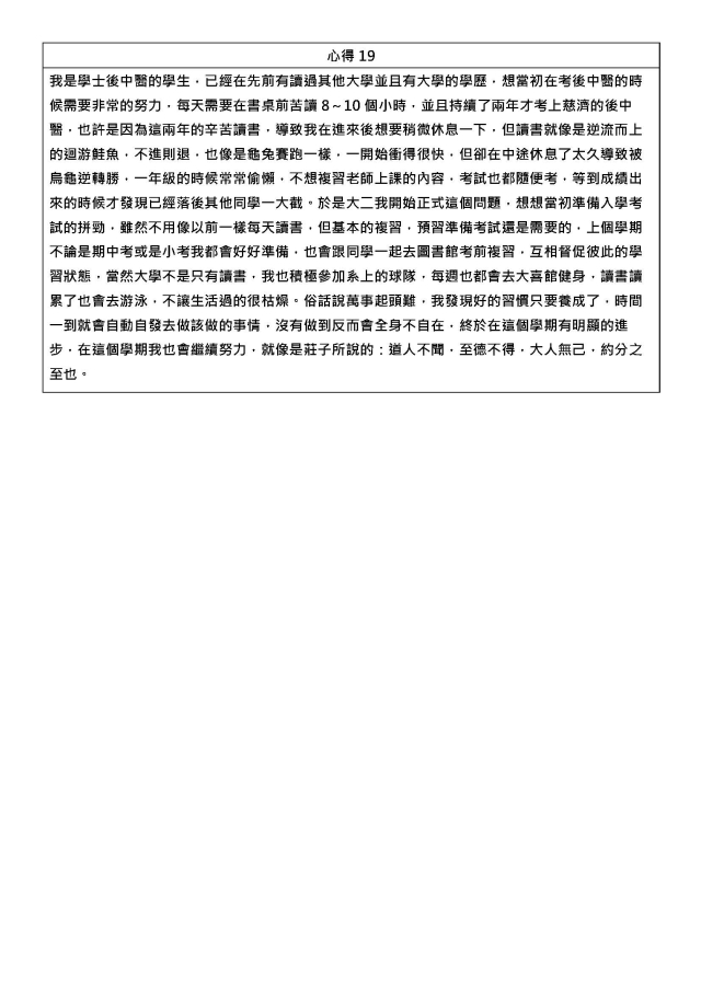 心得19-1122學期學業精進優秀心得競賽