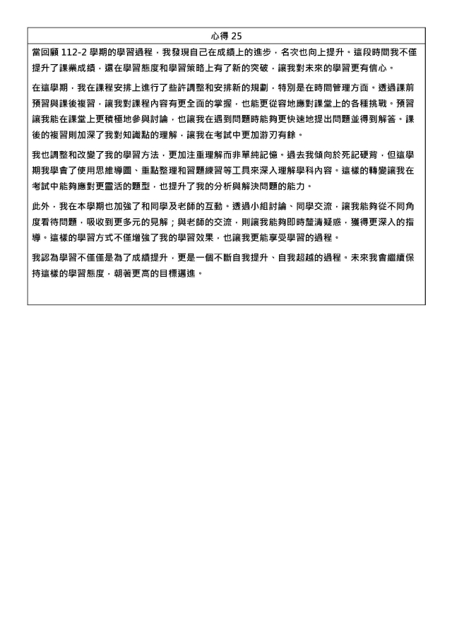 心得25-1122學期學業精進優秀心得競賽