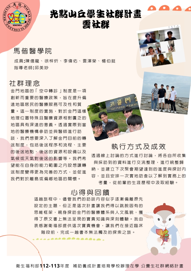 馬偕醫學院－雲社群-❗ 光點山丘 人氣投票 ❗