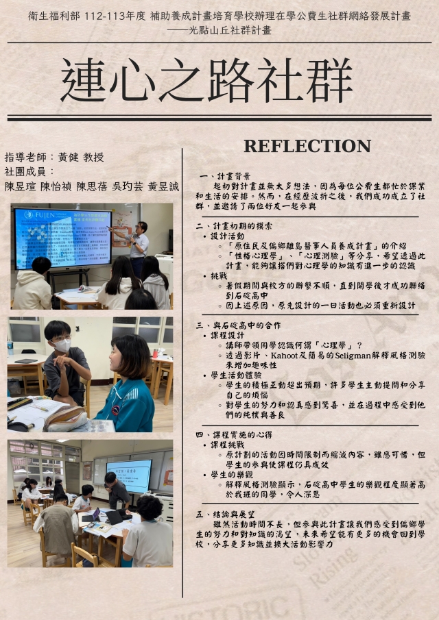 輔仁大學－連心之路社群-❗ 光點山丘 人氣投票 ❗