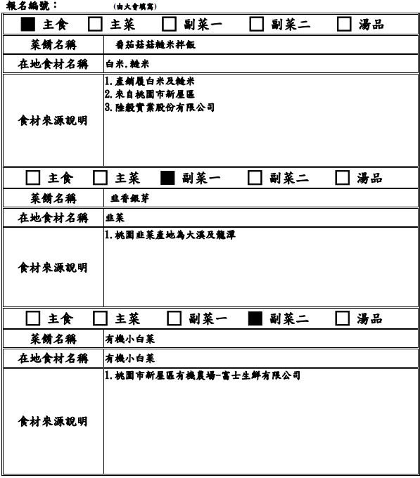 【決選序號 06】-113學年度桃園市廚神爭霸票選活動