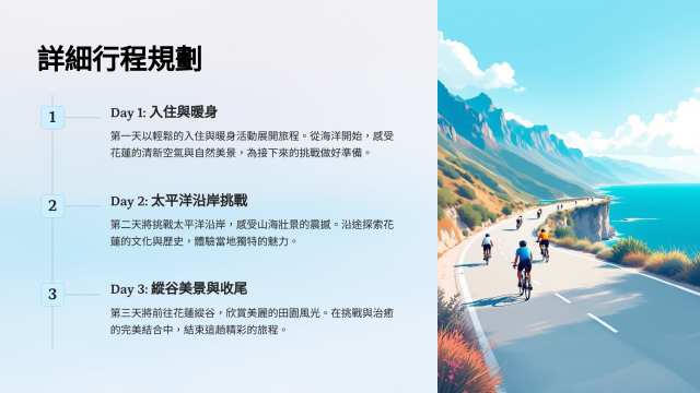 花蓮山海自行車探索-花蓮永續(綠色)遊程競賽活動