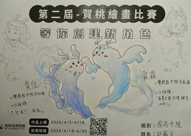 賀霖&賀佳：水精靈雙子-【賀桃投資控股】繪畫比賽-等你創建新角色!