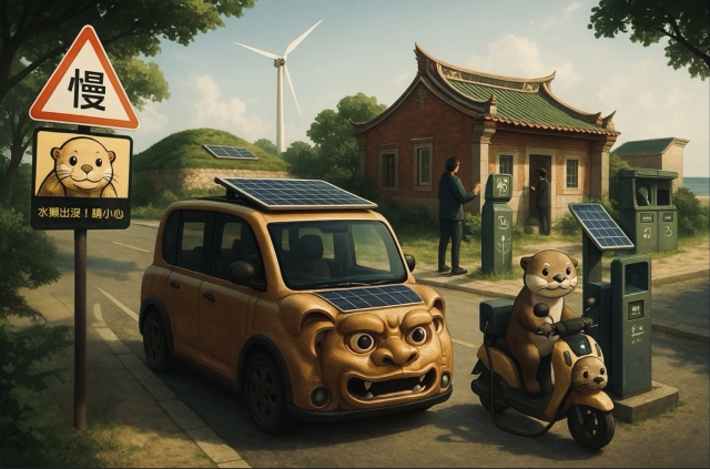 風獅遇上水獺：金門的零碳日常-114年金門縣環境教育AI創圖徵選活動