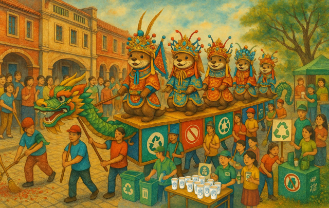 歡喜迎城隍，隨手做環保-114年金門縣環境教育AI創圖徵選活動