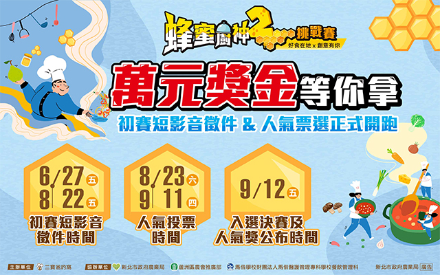 【2025 蜂蜜廚神2挑戰賽】初賽短影音徵件&人氣票選正式開跑！