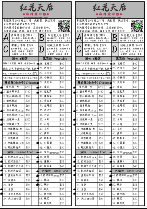 紅花天后麻辣鹽水雞-2025臺北夜市打牙祭 美味關係黑白配 夜市神美食人氣票選