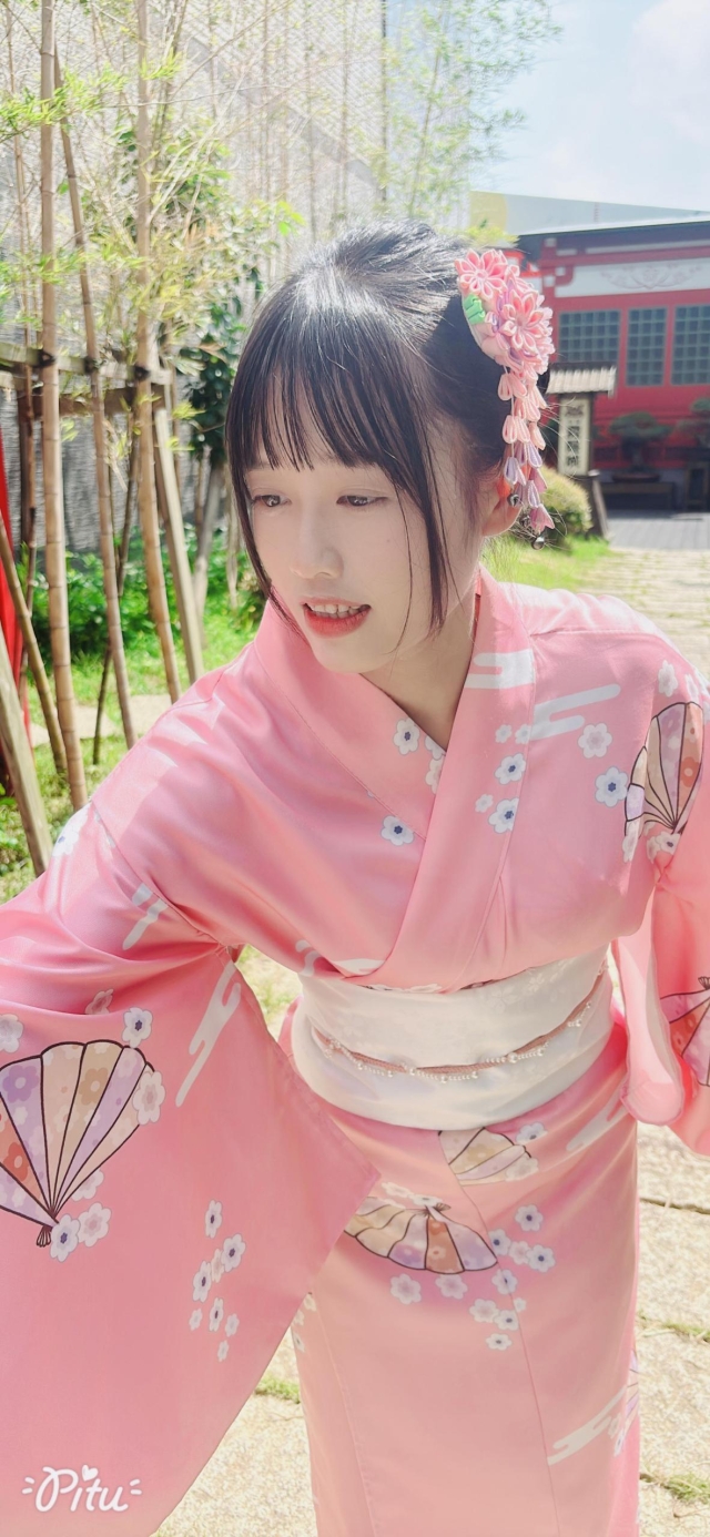 漂亮的粉紅色和服-【手信霧隱城】夏の浴衣祭