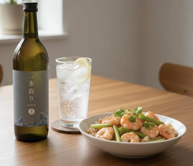 麥燒酎(碳酸割) × 蝦仁飯-日本燒酎 × 台灣小吃