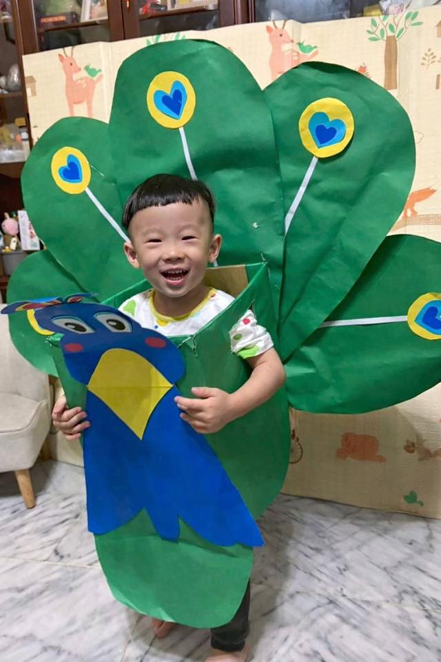 開屏的孔雀-「紙箱變裝大賽」人氣王投票