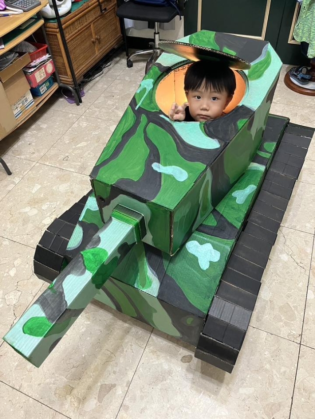 會發射砲彈的坦克-「紙箱變裝大賽」人氣王投票