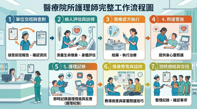 醫療院所護理師工作流程及風險概覽-【2026 德霖 AI 圖像應用賽：讓 AI 成為職護最強助手】