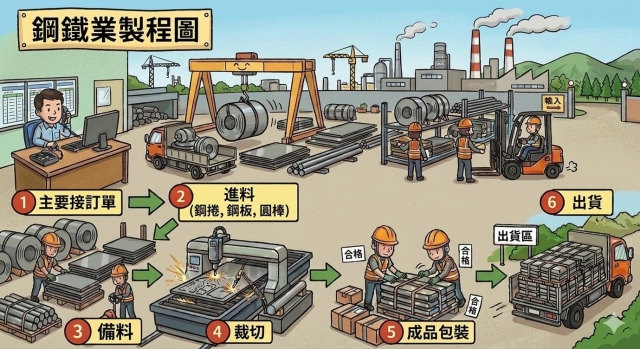 鋼鐵業製成圖-【2026 德霖 AI 圖像應用賽：讓 AI 成為職護最強助手】