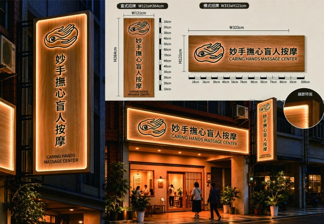妙手撫心盲人按摩-115年度臺北市視障按摩據點視覺設計競賽【人氣獎】