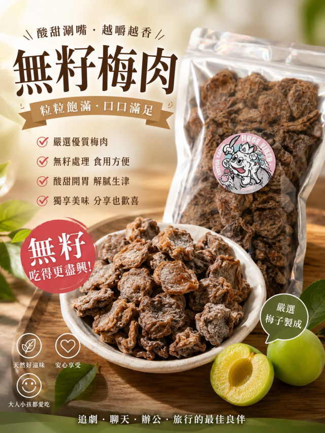 食23-4 梅果系列｜無籽梅肉  酸甜，是現實的提醒-2026 臺中市政府青年創業品牌推廣計畫-十大新創之星網路票選