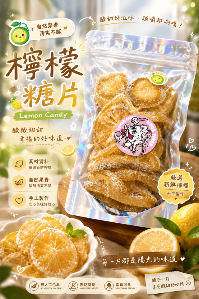食23-5 梅果系列｜檸檬片，是現實的酸甜-2026 臺中市政府青年創業品牌推廣計畫-十大新創之星網路票選